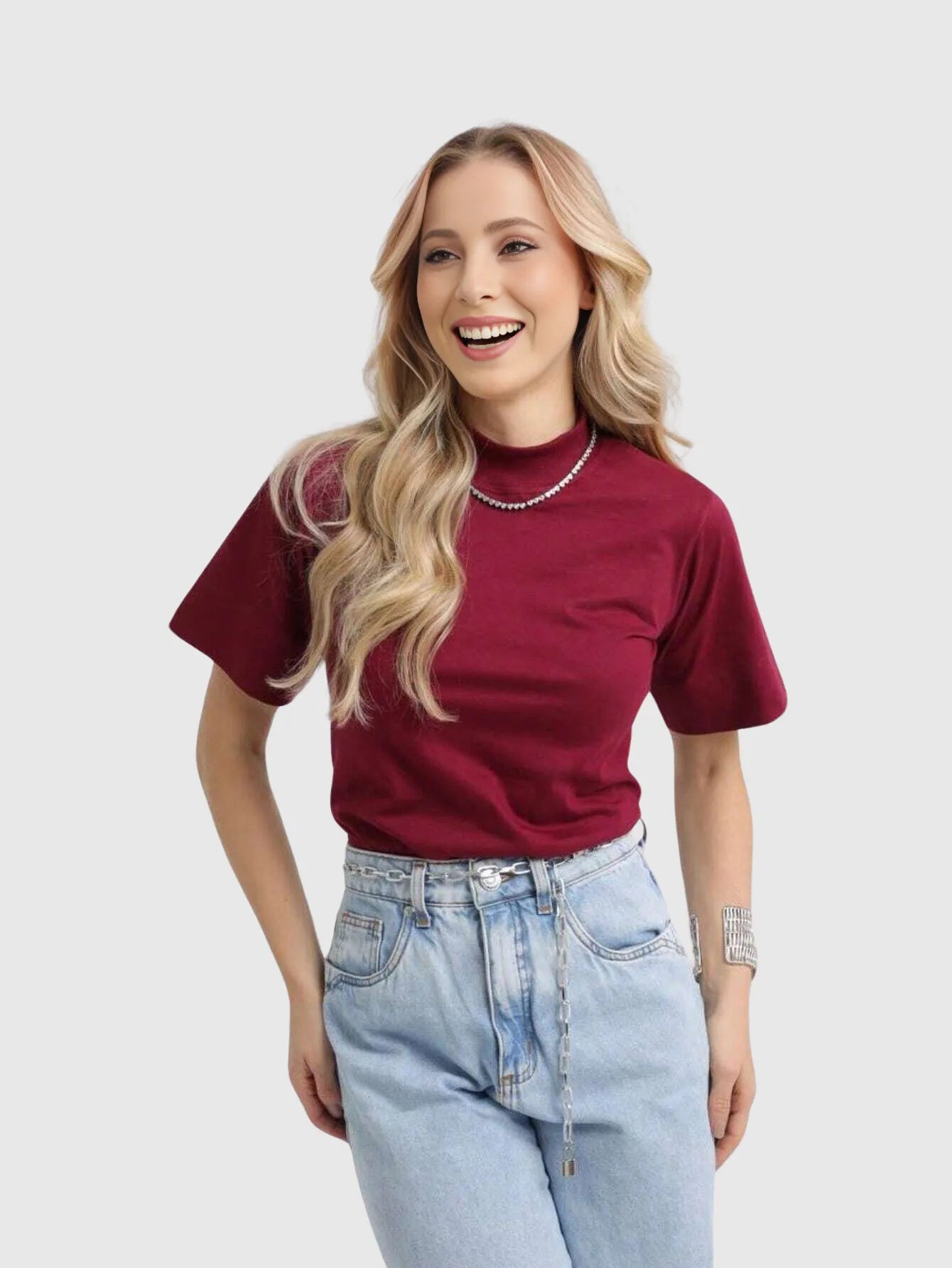 Camiseta Gola Alta