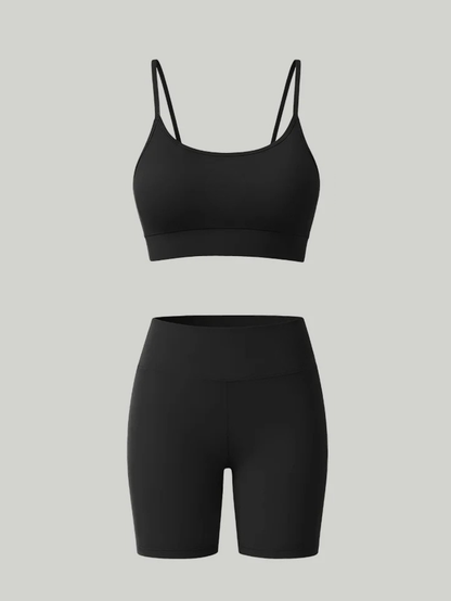 Conjunto Shorts e Top Fitness Poliamida