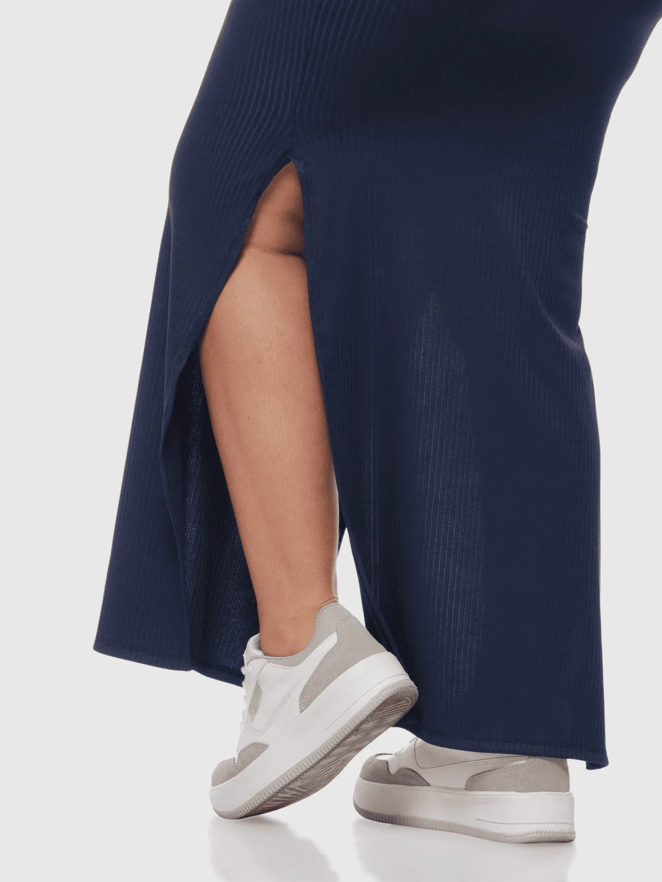 Vestido Midi Longo Alcinha Canelado