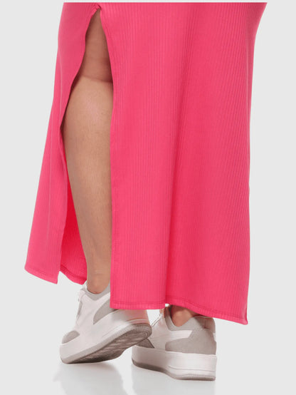 Vestido Midi Longo Alcinha Canelado