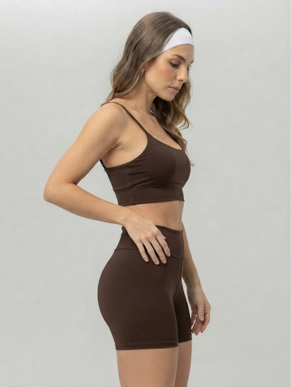 Conjunto Shorts e Top Fitness Poliamida