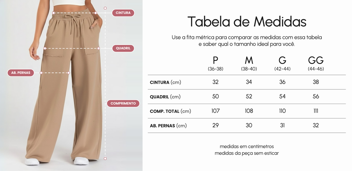 Tabela de medidas