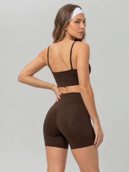 Conjunto Shorts e Top Fitness Poliamida