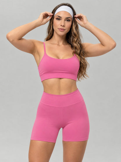 Conjunto Shorts e Top Fitness Poliamida