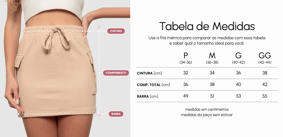 Tabela de medidas